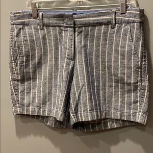 J. Crew Chambray Striped 5’ Chino Shorts